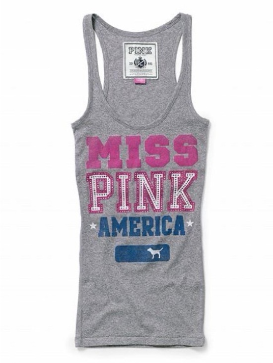 Victoria's Secret PINK MISS PINK AMERICA Tank Small